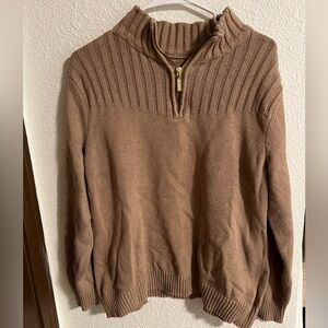 Tan Half-Zip Sweater
